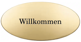 Messingschild mit Gravur poliertes Turschild 145 x 73 mm