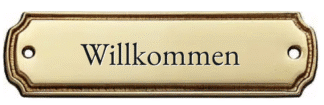 Türschild Messing, poliert. 155 x 45 mm. Berlin