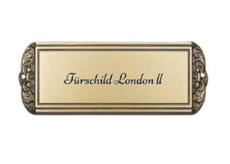 Türschild London II Messing poliert 190x70 mm