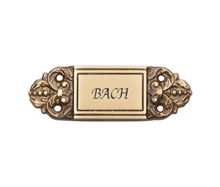 Kleines Messingschild mit Rand Modell Manchester I im Antik-Stil mit 4 Schraublöchern