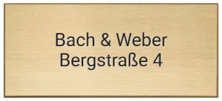 Messingschild mit Gravur – gebürstetes Türschild. 190 x 70 mm. inkl. Gravur. Redondo III