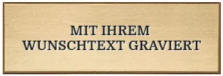 Rechteckiges Türschild Redondo aus gebürstetem Messing, 120x40 mm, ohne Schraubenlöcher