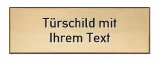 echteckiges Türschild Redondo aus gebürstetem Messing, 120x40 mm, ohne Schraubenlöcher