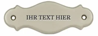 Messingschild mit Gravur – vernickeltes Türschild, 130 x 50 mm, inkl. Gravur. Santa Barbara