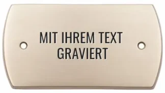 Messingschild mit Gravur – vernickeltes Türschild, 130 x 70 mm. inkl. Gravur. Paris II