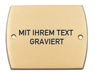 Messingschild mit Gravur – gebürstetes Türschild, 90 x 70 mm. inkl. Gravur. Paris III
