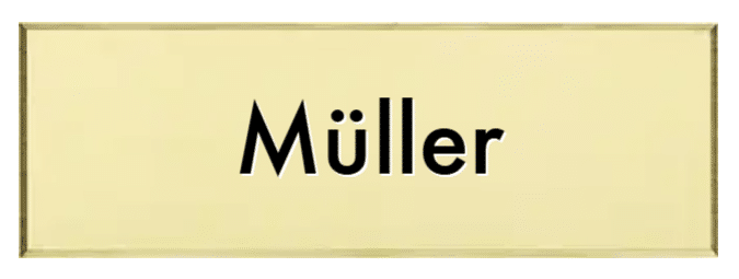 Rechteckiges Messingschild selbstklebend ohne Schraublöcher Modell Prestige 120x40 mm